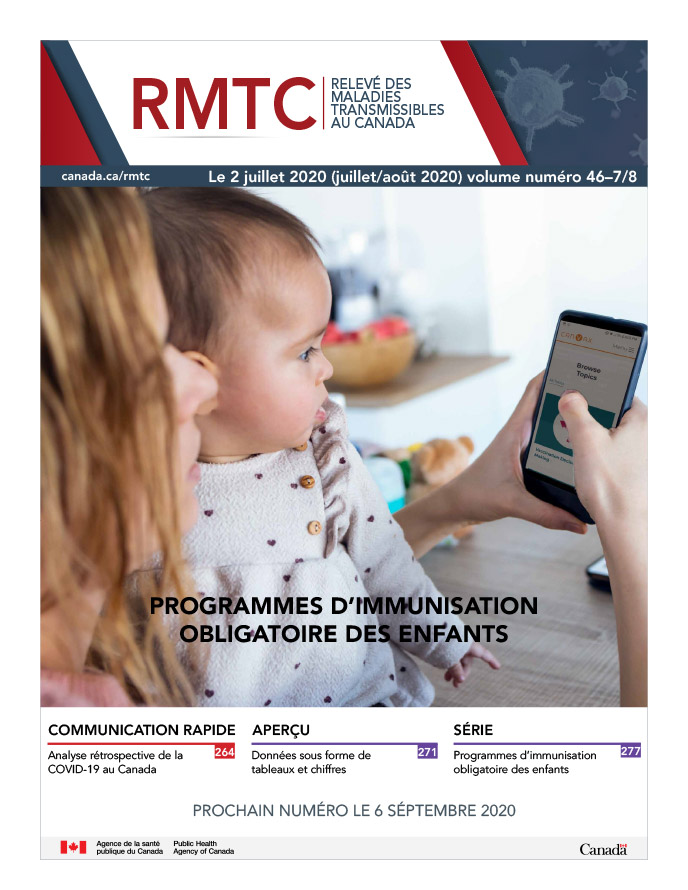 Volume 46–7/8, le 2 juillet 2020 : Programmes d’immunisation obligatoire des enfants